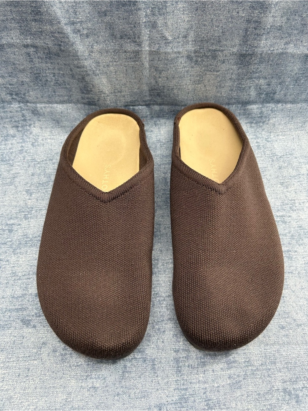Rothy’s the casual clog mules comfort shoes minimalist knit Sz 11 chestnut - Picture 2 of 11